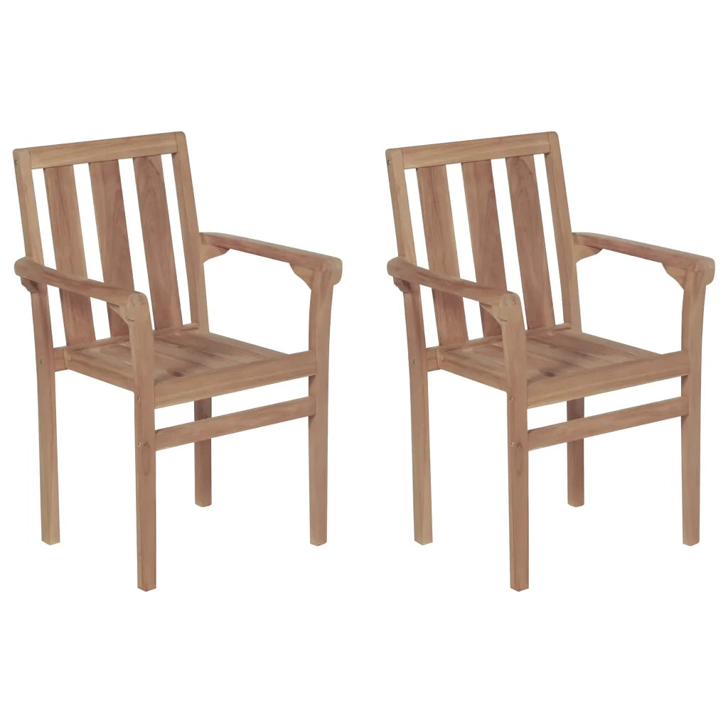 Sedie da Giardino 2 pz con Cuscini Antracite Massello di Teak cod mxl 6836