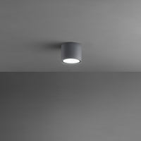Plafoniera Esterno Minimal Up Alluminio Antracite 1 Luce Gx53 Ip65 D9