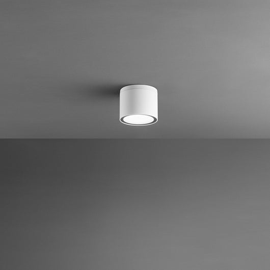 Plafoniera Esterno Minimal Up Alluminio Bianco 1 Luce Gx53 Ip65 D9