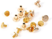 Viti a schermo in ottone con viti a molla in pelle per 5 mm, 6,5 mm e 8 mm.