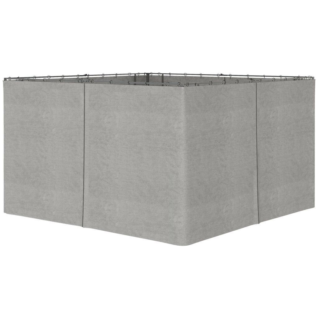 Kit 4 Pannelli Laterali per Pergola 3.5x2 m con Ganchi ¨C zephmum ¨C Grigio Chiaro