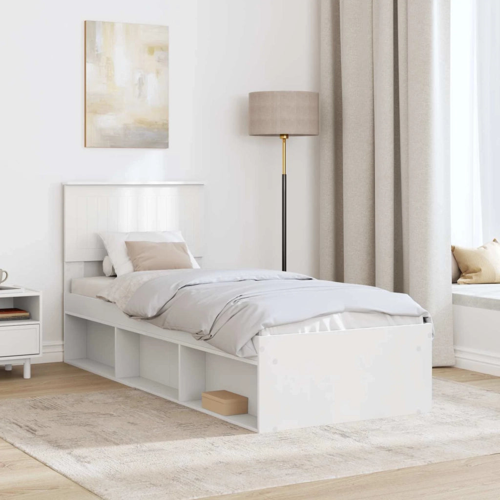 Struttura del letto Bianco 75 x 190 cm Pino massello