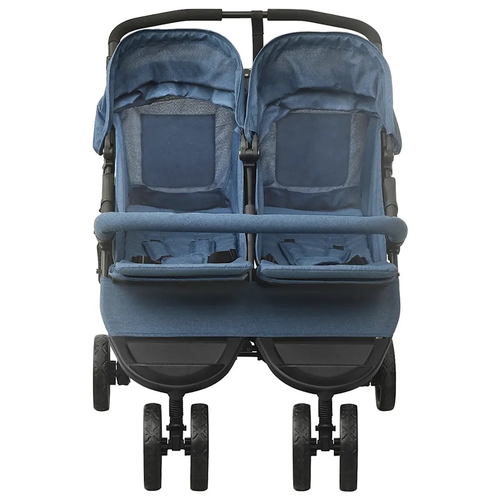 Passeggino Gemellare Blu Marino in Acciaio 10244