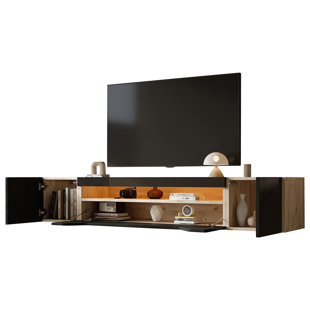 Mobile TV sospeso - Xylo - 180x37x36cm LED 3 scomparti