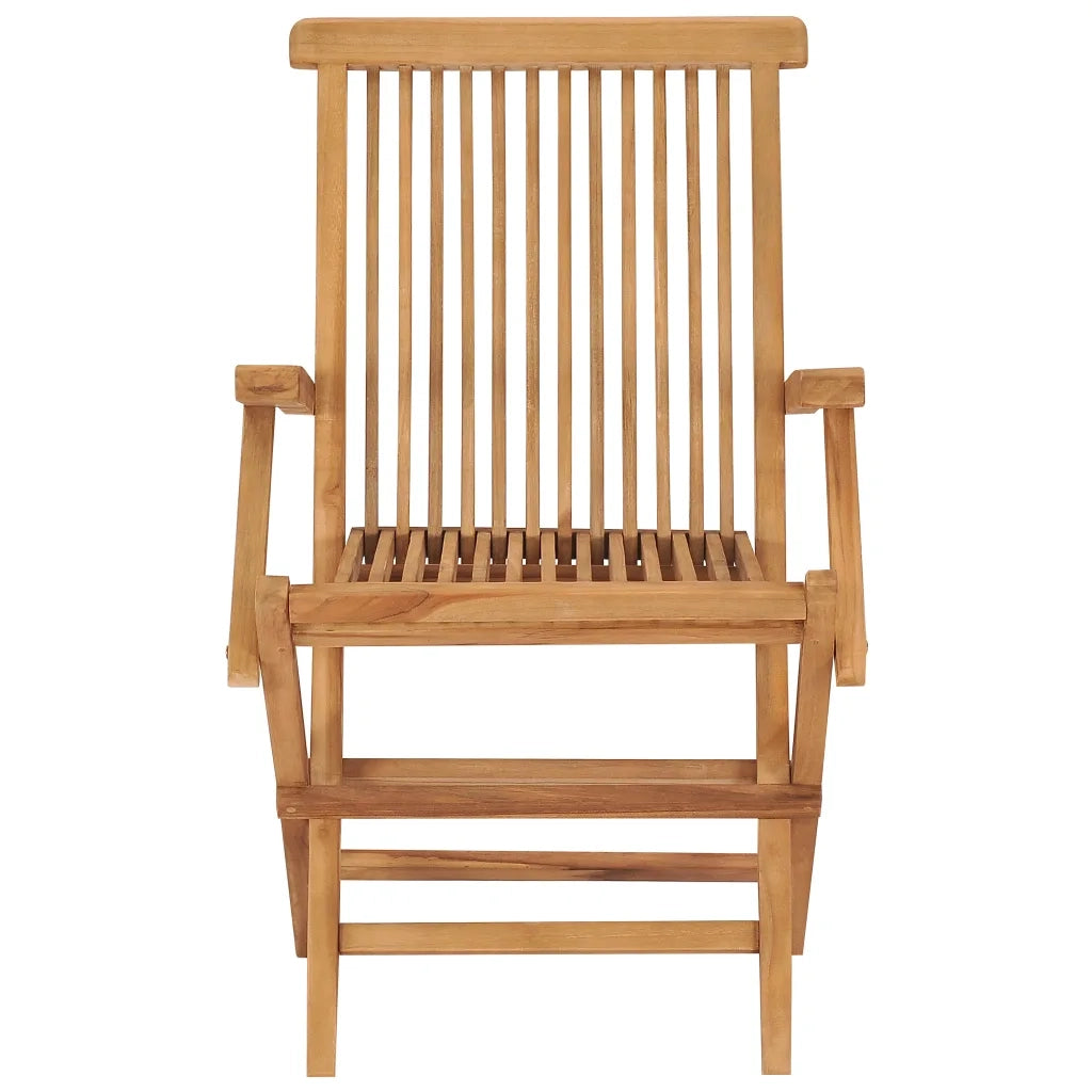 Sedie da Giardino con Cuscini Beige 4 pz Legno Massello di Teak 3065635