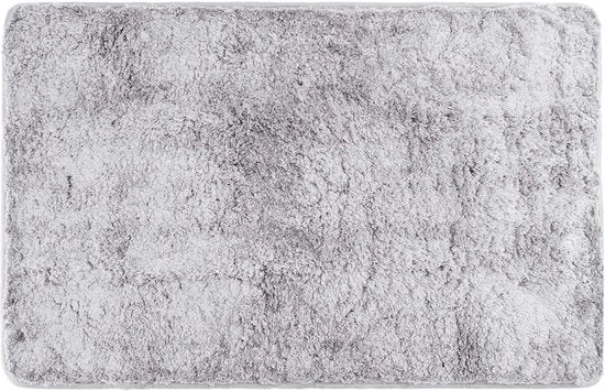 Badmat microfibra con fondo antiscivolo (50 x 80 cm, grigio)