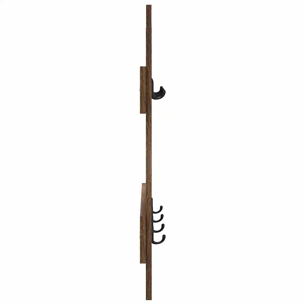 Appendiabiti a muro Rovere fumé 60 x 3 x 82 cm 874479
