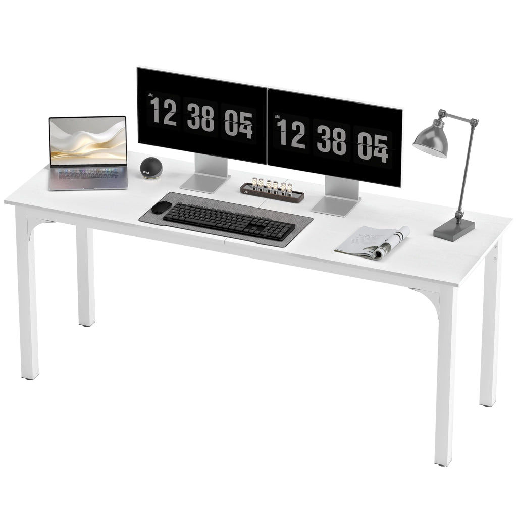 Scrivania per computer 180 cm con cassetto e ripiano ¨C zephmum ¨C bianco 180x70x75