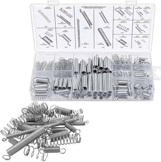Scatola di stoccaggio per kit di valvole a spirale per auto cilindriche valvole a spirale 200 pezzi