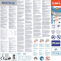 Bestway Set Piscina Rotonda Steel Pro MAX 366x122 cm 3202540