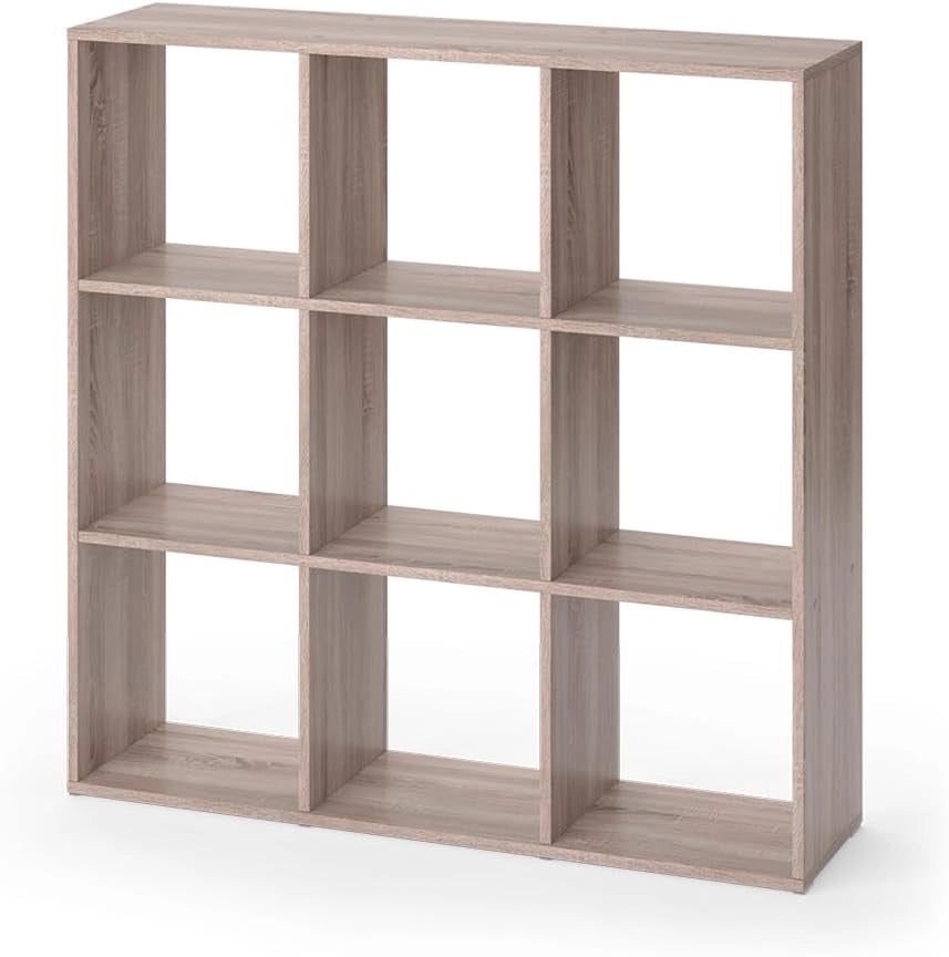 Scaffale Nove, Sonoma, 104 x 108 cm, utilizzabile per una suddivisione flessibile degli spazi e per la conservazione