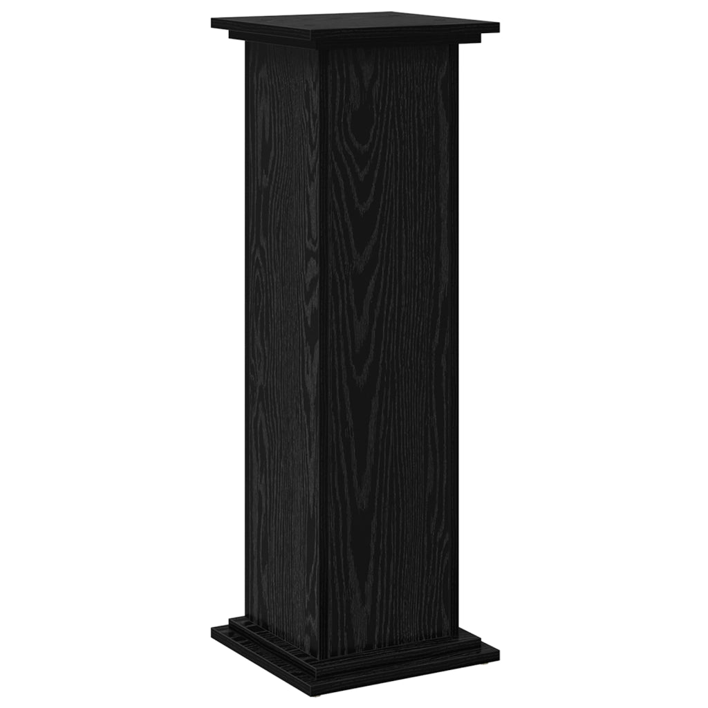Supporto per Esposizione con Stoccaggio Rovere Nero 31x30x90 cm Legno Ingenerato