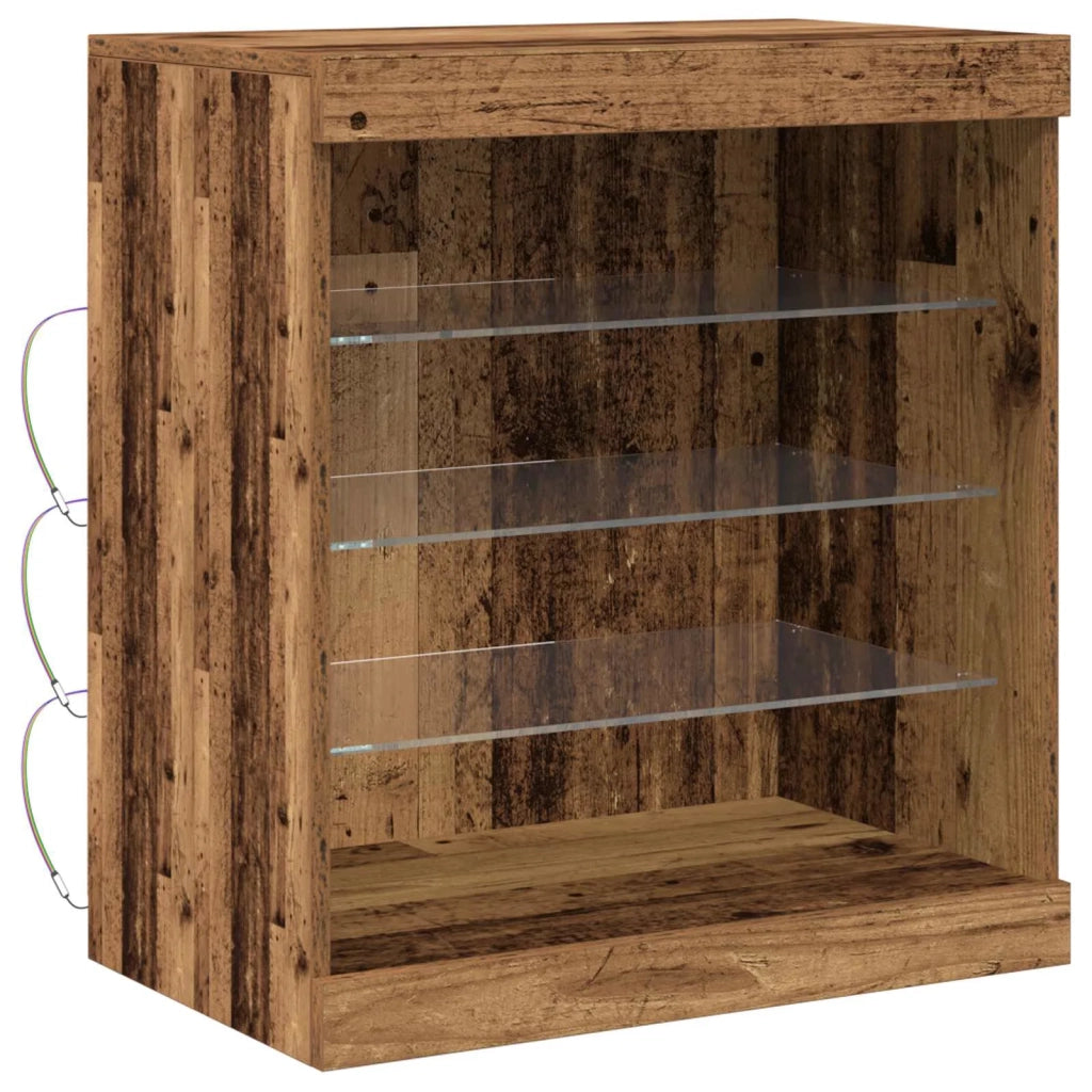 Credenza | Madia LED Legno vecchio 60,5 x 37 x 67 cm Legno multistrato