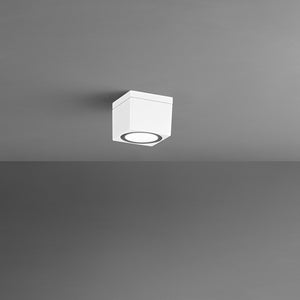 Plafoniera Esterno Minimal Up Alluminio Bianco 1 Luce Gx53 Ip65