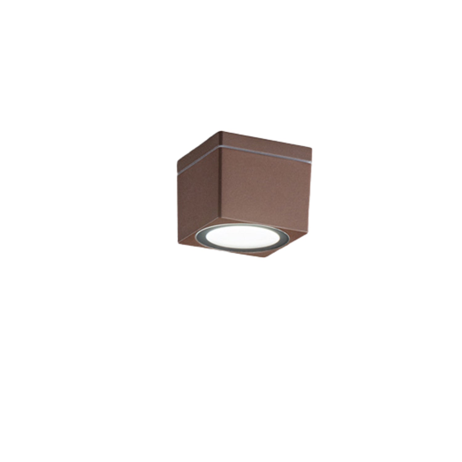 Plafoniera Esterno Minimal Up Alluminio Corten 1 Luce Gx53 Ip65