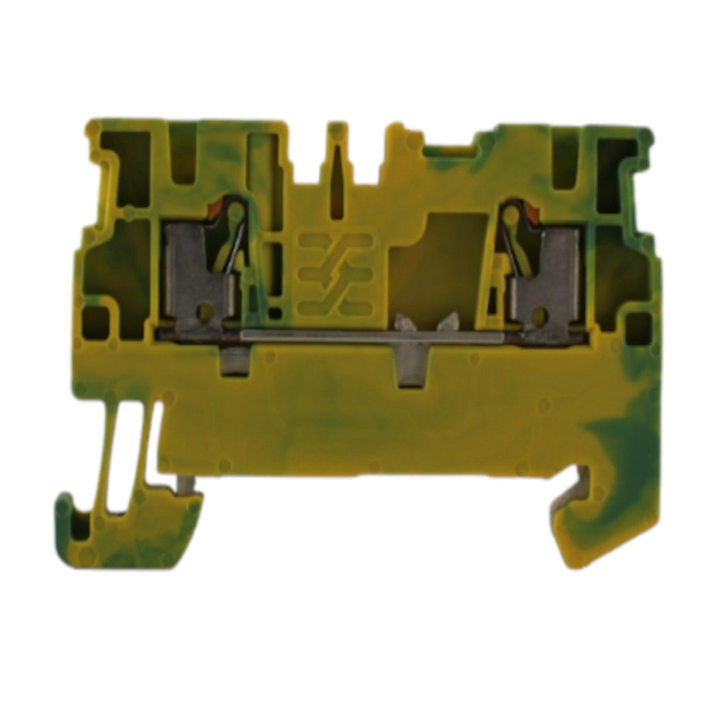 Morsetto passante terra 1,5mmq 1 piano 2 conduttori Weidmuller