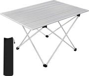Tavolo da campeggio in alluminio tavolo pieghevole trasportabile e spazievole per picnic giardino 68 x 46 x 40 cm tavolo da picnic in metallo zilver