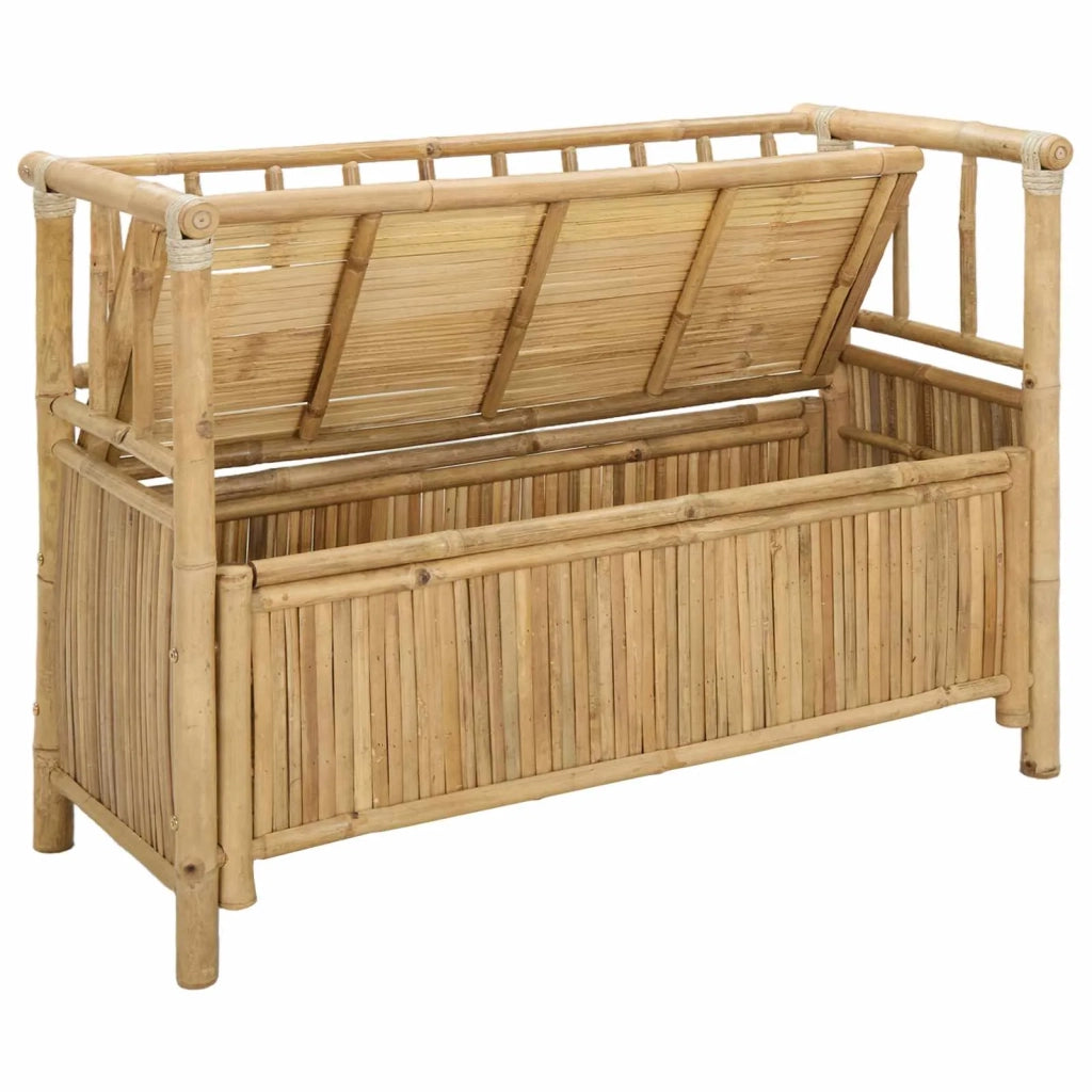 Panca da Giardino con Contenitore 110 x 47 x 80 cm Bambù