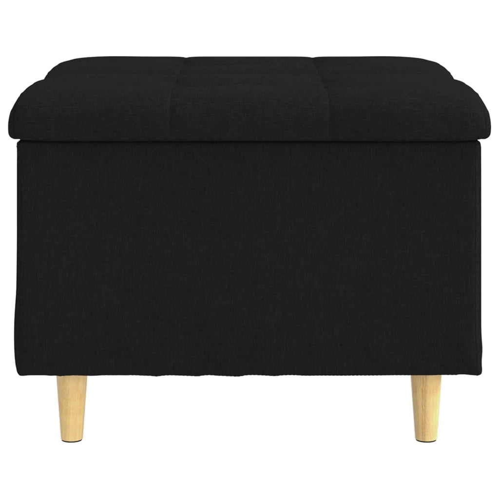 Pouf contenitore con cuscino Nero 60 x 60 x 45 cm Tessuto