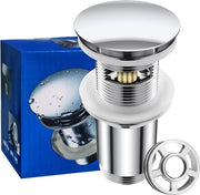 Fissaggio universale per lavabo con scarico a soffitto, dispositivo di scarico pop-up per lavabo, vite di chiusura per lavabo e rubinetto di chiusura per lavabo