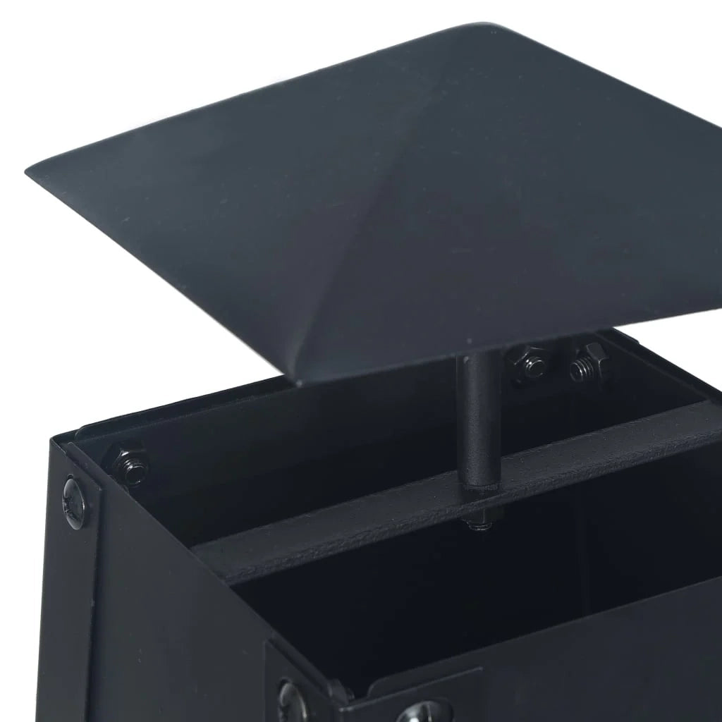 Caminetto 35 x 35 x 99 cm acciaio nero 02_0005940