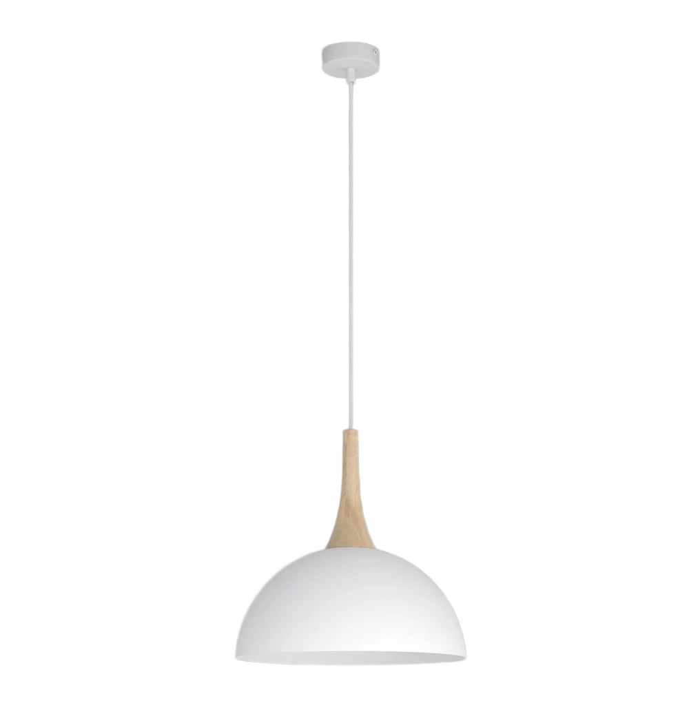 Lampada sospesa NAUTICA bianca legno 1xGX53 Emibig
