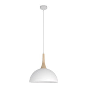 Lampada sospesa NAUTICA bianca legno 1xGX53 Emibig