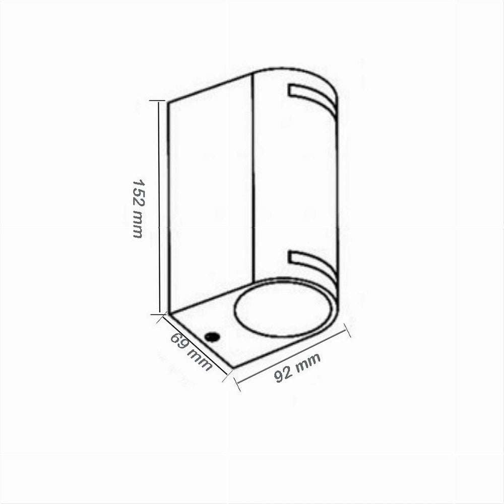 Trade Shop - Applique Esterno Per Parete Facciate Giardino Lampada Up&down Gu10 Ip54 Gn-wl062 - Bianco