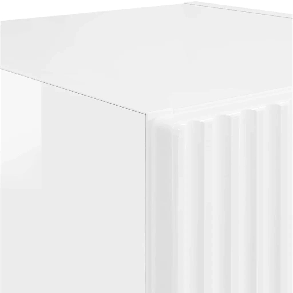 Mobile TV da parete Bianco Lucido 30 x 31 x 100 cm 892317