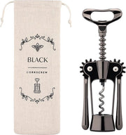 Wine opener in acciaio inox con design moderno - apripetali per vino e Prosecco con sacchetto di lino - idea regalo unica