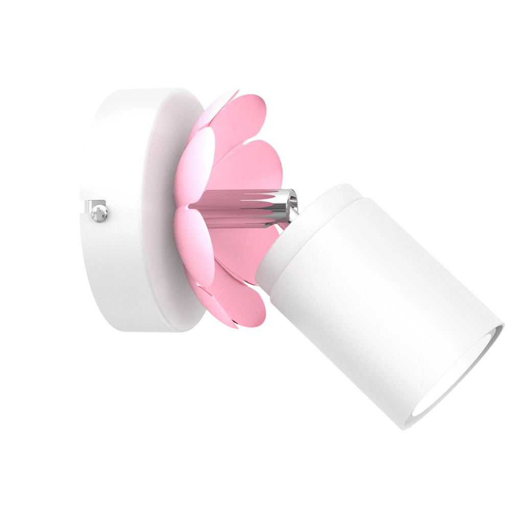 Faretto parete/soffitto orientabile bianco rosa GU10 8W Flower