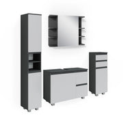 Vicco Set mobili bagno Antracite 4 parti
