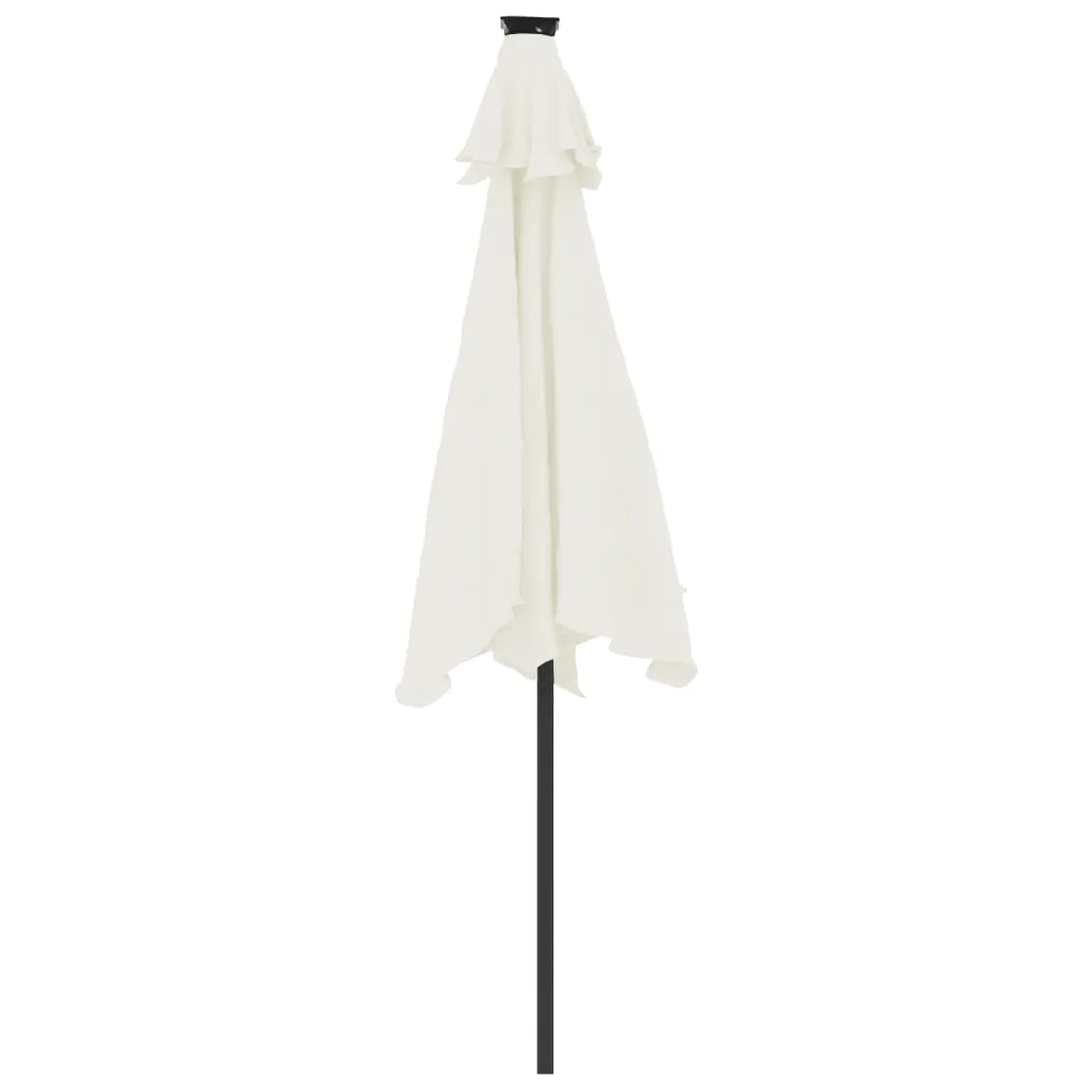 Ombrellone Giardino-Ombrello da Balcone con Palo in Acciaio Bianco 225x225x212 cm