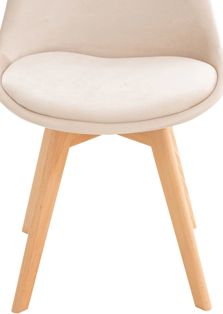 Sedia Pranzo Linares Beige,Velluto