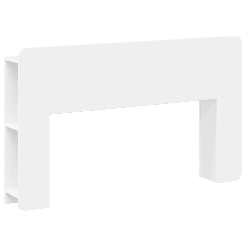 Testata del letto con archiviazione Bianco 135 x 18,5 x 80 cm 8001201