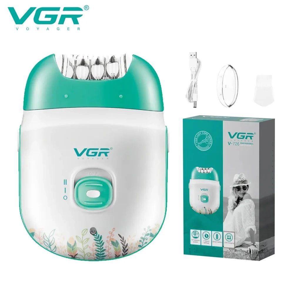 Trade Shop - Vgr V-726 Epilatore Professionale Donna | Depilazione Delicata E Sicura -
