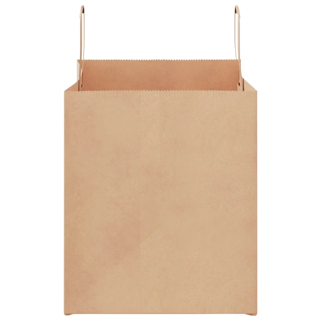 Sacchetti di Carta 250 pz con Manici Marrone 32x22x24 cm 4101819