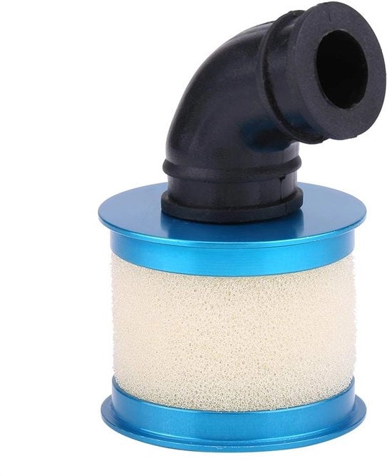 Filtro d'aria RC - Filtro d'aria in alluminio con copertura - Accessori per auto modellistiche - Blu - Filtro a spugna - Adatto per motori RC - Transforma