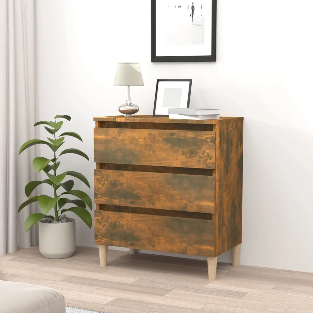 Credenza-Buffet-Armadio da cucina Rovere Fumo 60x35x69 cm in Legno Multistrato 773806