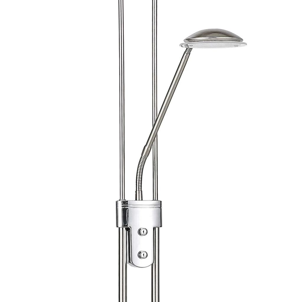 LÚZETE - LAMPADA DA TERRA LED ARTEMIS 29W NICKEL SATINATO