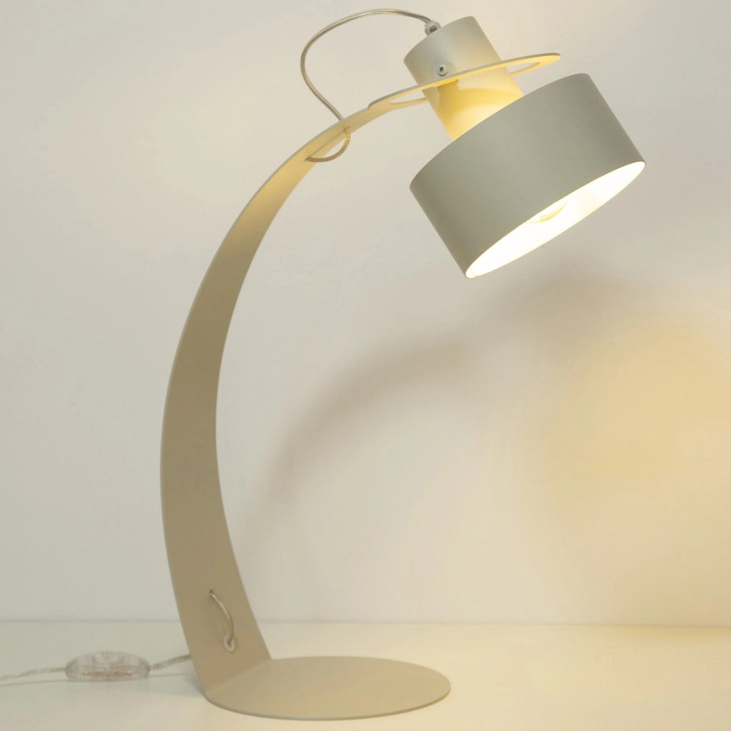 Lampada da tavolo industriale grigio-beige E27 15W RIF