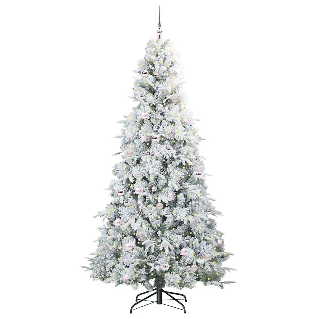 Albero di Natale Artificiale con Rami Pieghevoli Bianco 240 cm 3397512