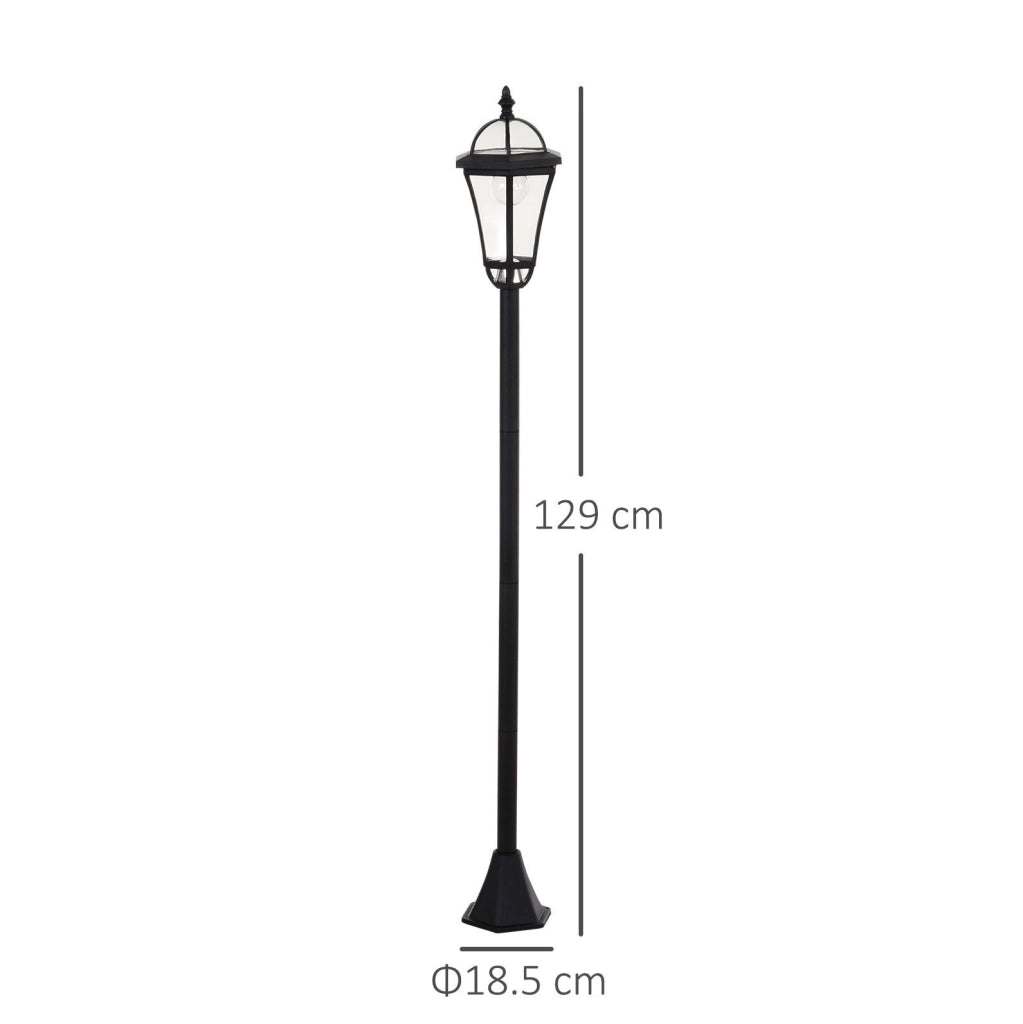 Confezione da 2 lanterne solari LED da esterno nere con protezione IP44