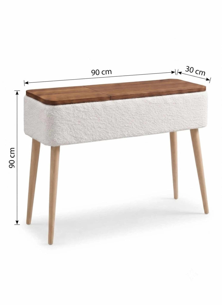 Credenza in legno "Sole" - 90 x 30 x 90 cm - Bianco