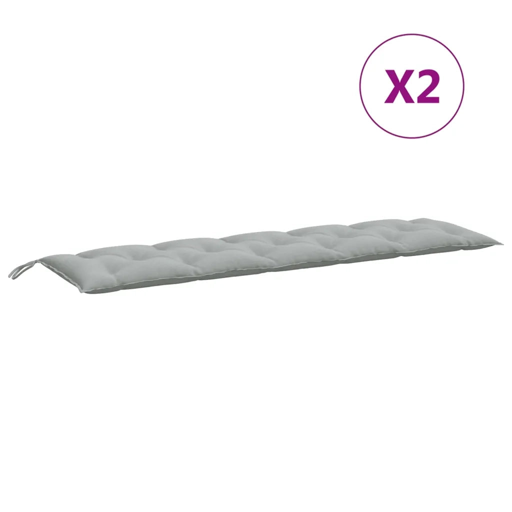 Cuscini Panca Giardino 2pz Grigio Chiaro Mélange 180x50x7 cm 4002619