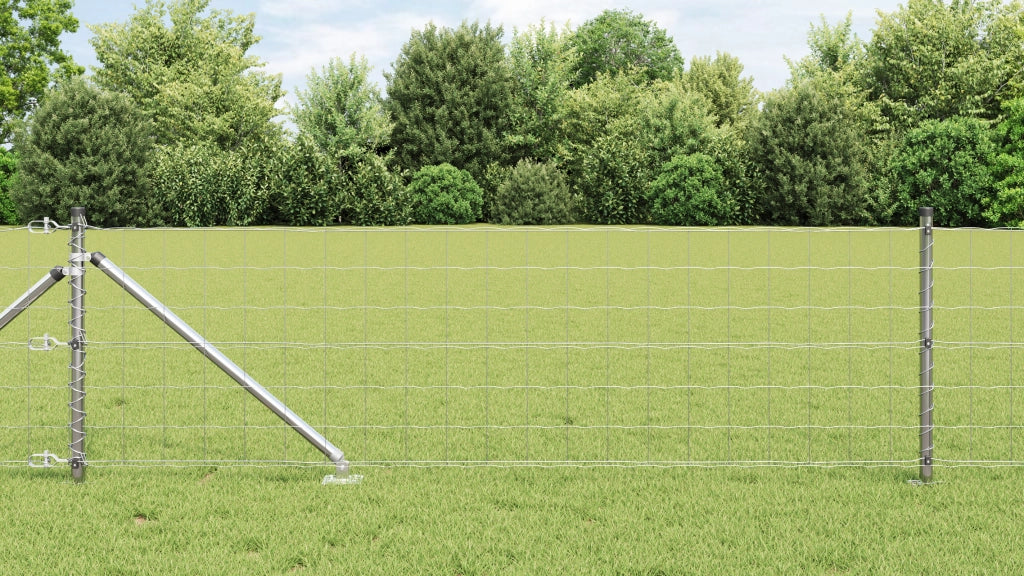 Cancello Euro con 13 picchetti 0.8x25 m Acciaio zincato
