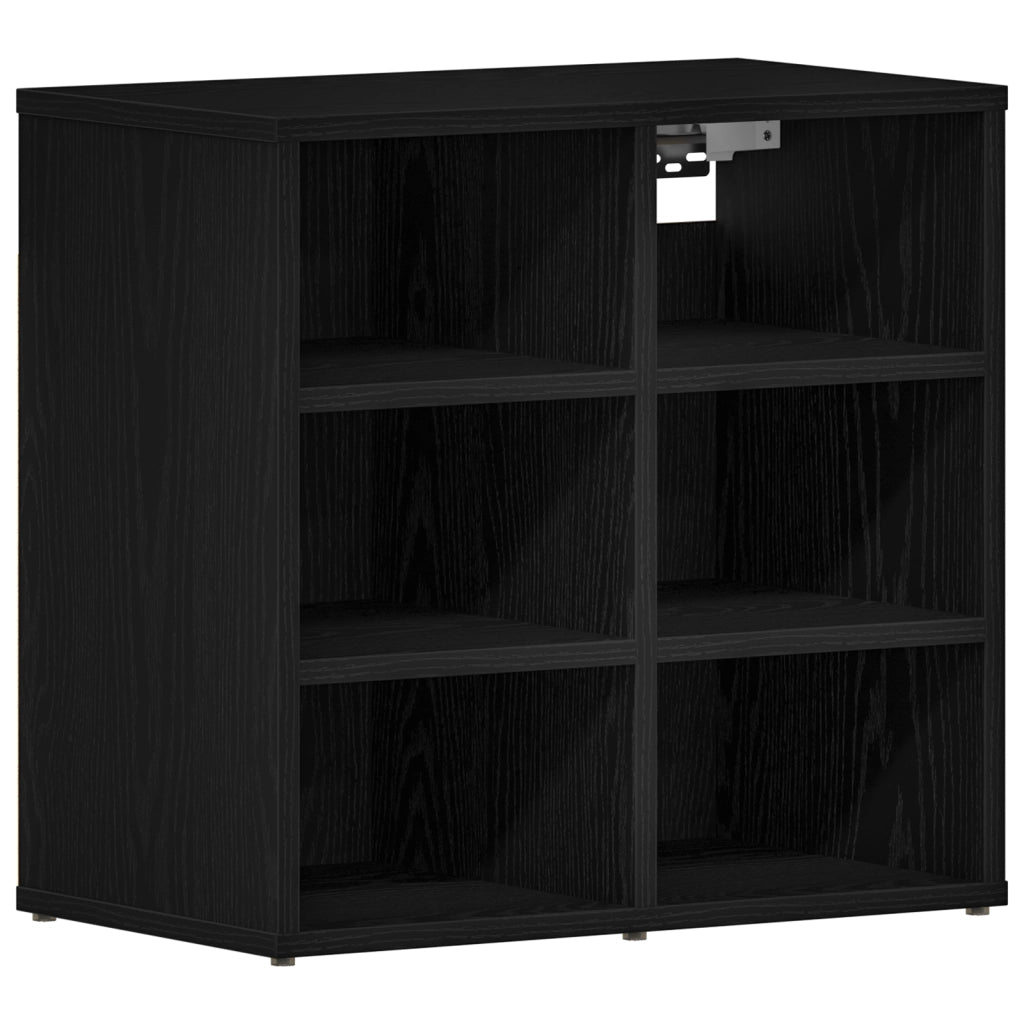Armadio per scarpe Rovere nero 52,5x30x50 cm