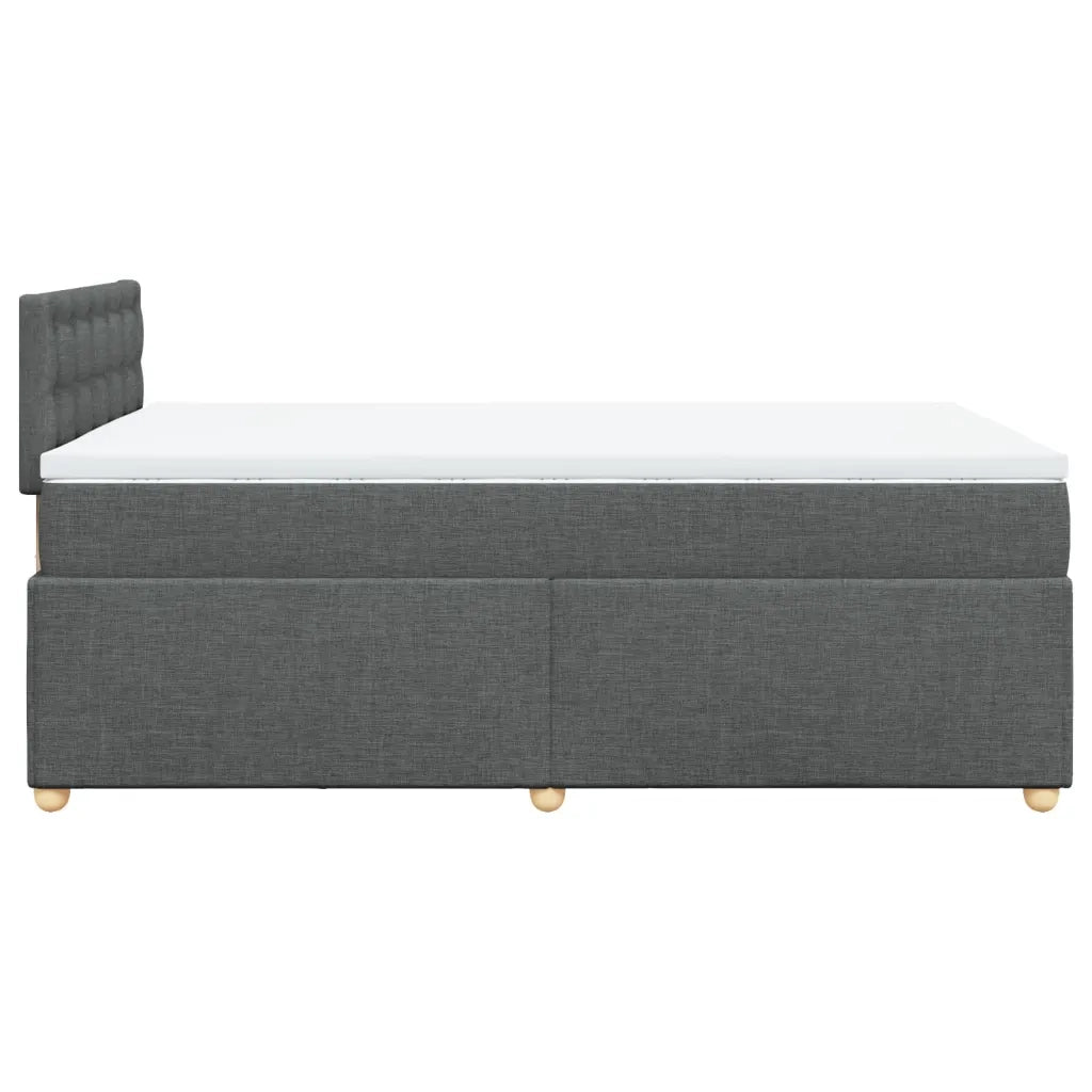 Giroletto a Molle con Materasso Grigio Scuro 120x200 cm Tessuto 3288962