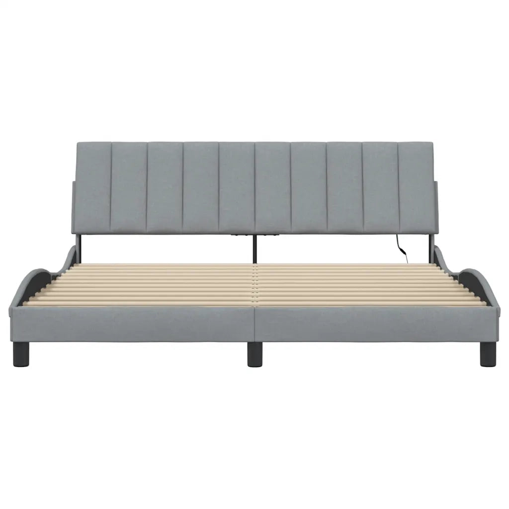 Giroletto senza Materasso Hanko Grigio Chiaro 180x200 cm Tessuto 3310475
