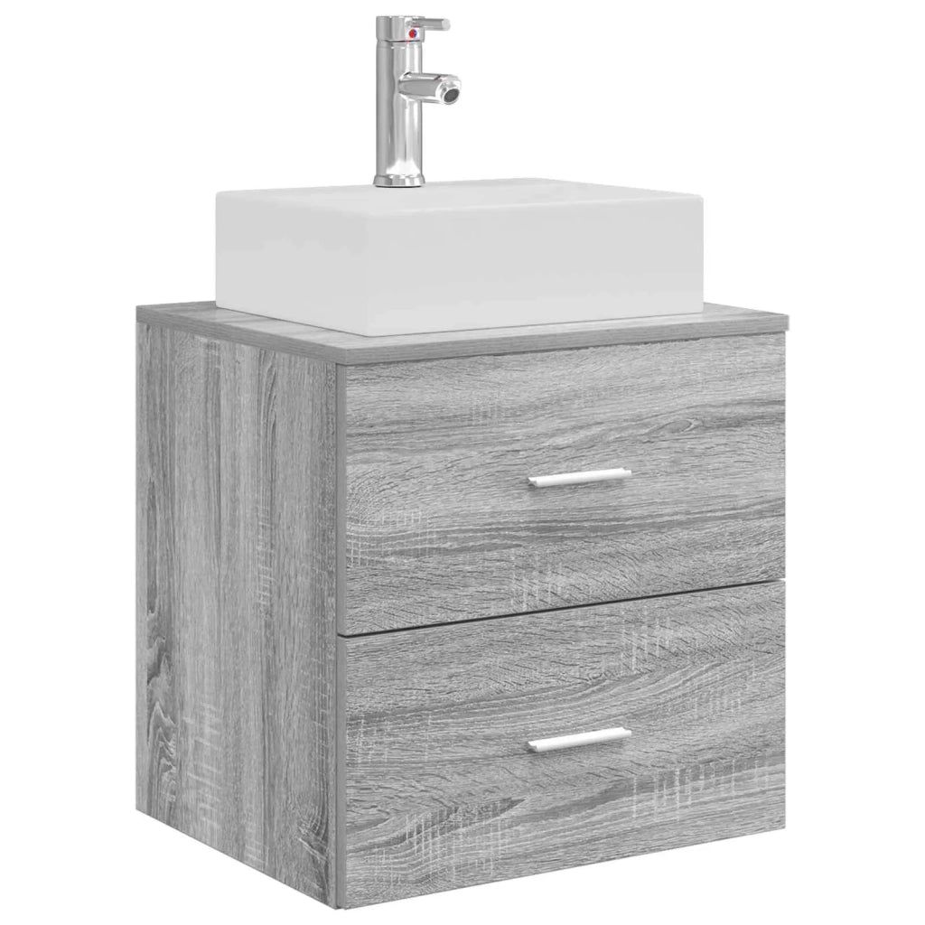 Set di Armadi da Bagno 3 pz Sonoma grigio 49,5 x 41 x 62,5 cm 3405848